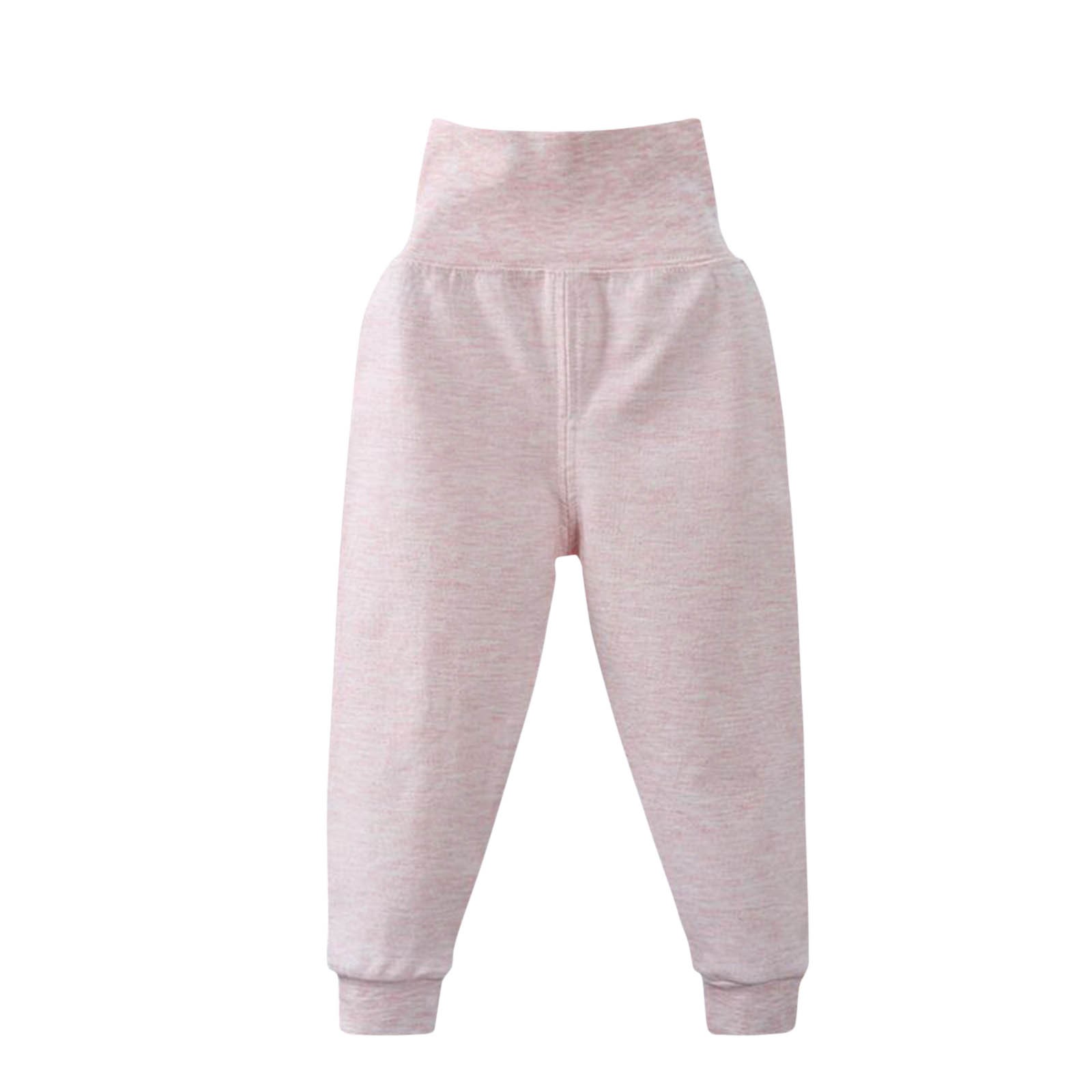 HOOMEUMY Baby Thermal Underwear Pants Winter Warm Fleece Lined Soft Toddler Long Johns Pink 3 Years